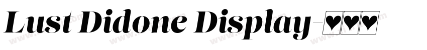 Lust Didone Display字体转换